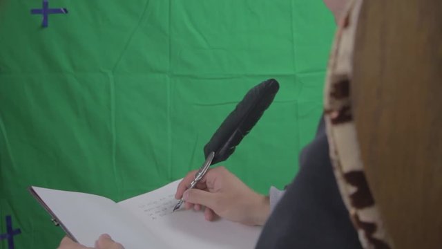Quill and Ink Scenery; Green Screen / Chroma Key