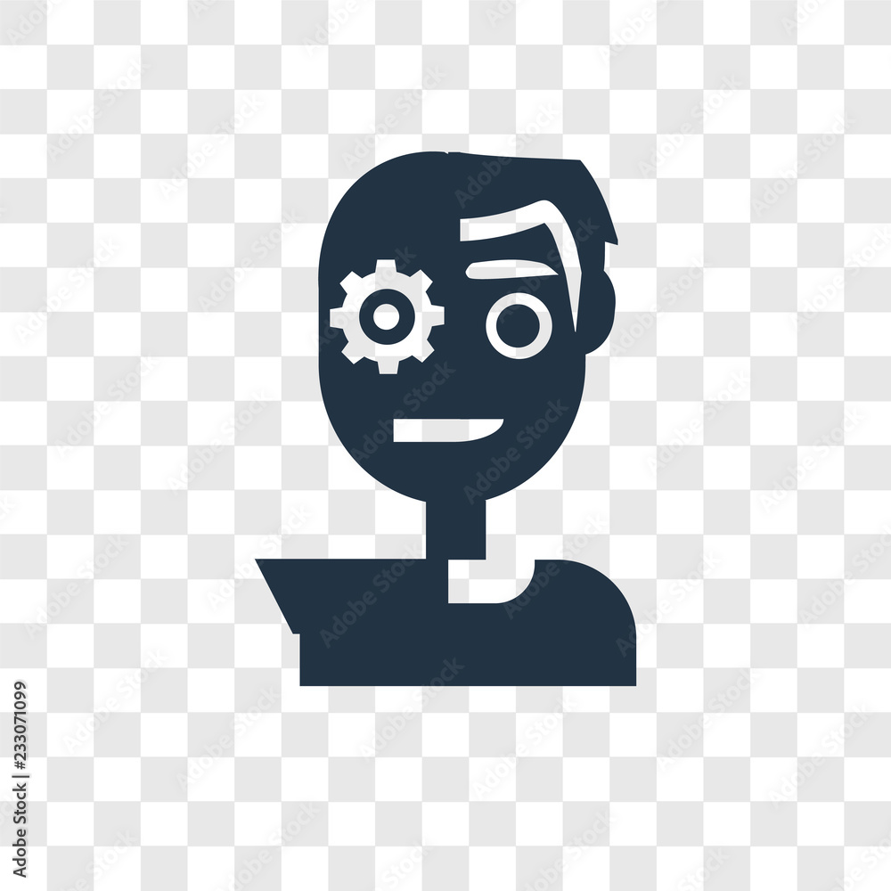Poster avatar vector icon isolated on transparent background, avatar transparency logo design