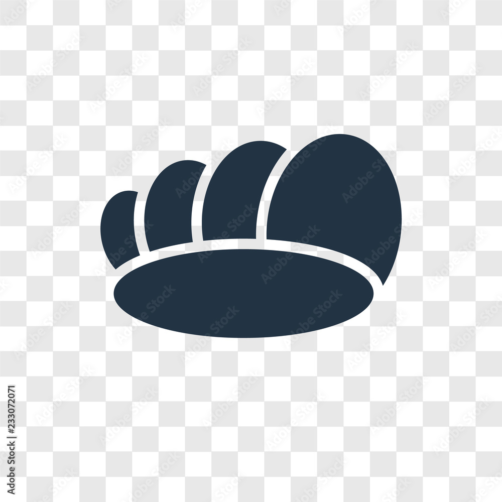 Poster conch shell vector icon isolated on transparent background, conch shell transparency logo design