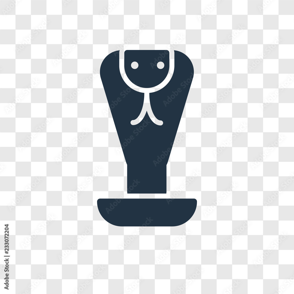 Poster cobra vector icon isolated on transparent background, cobra transparency logo design
