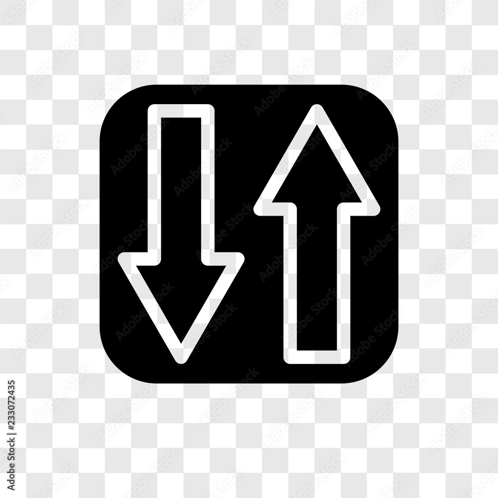 Poster sort vector icon isolated on transparent background, sort transparency logo design