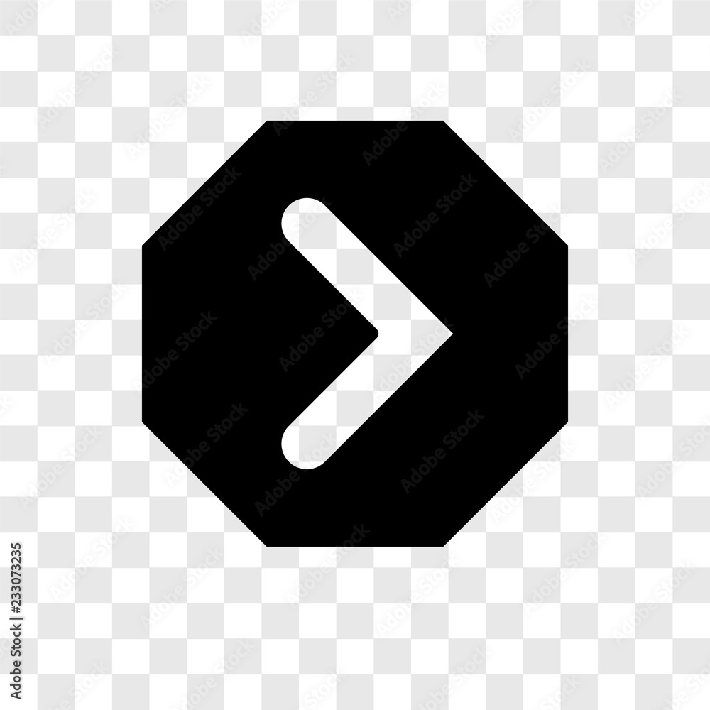 Poster play button vector icon isolated on transparent background, play button transparency logo design