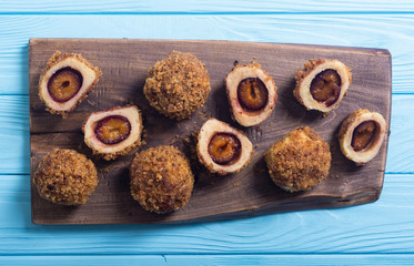 Traditional Austrian plum dumplings