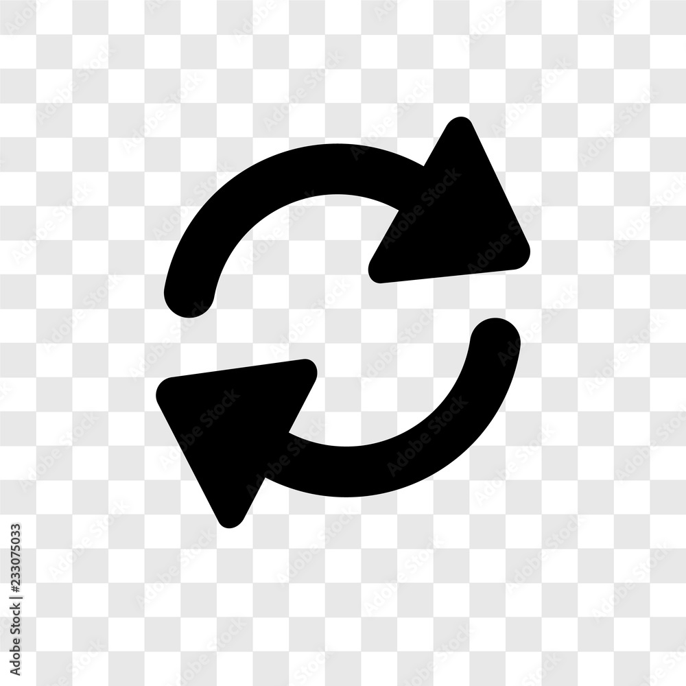 Poster loading arrows vector icon isolated on transparent background, loading arrows transparency logo desi