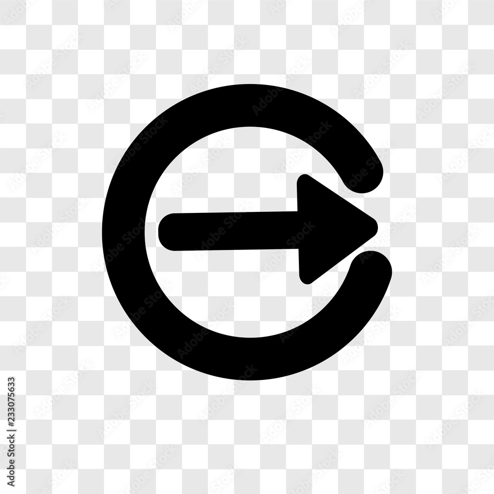 Poster right arrow vector icon isolated on transparent background, right arrow transparency logo design