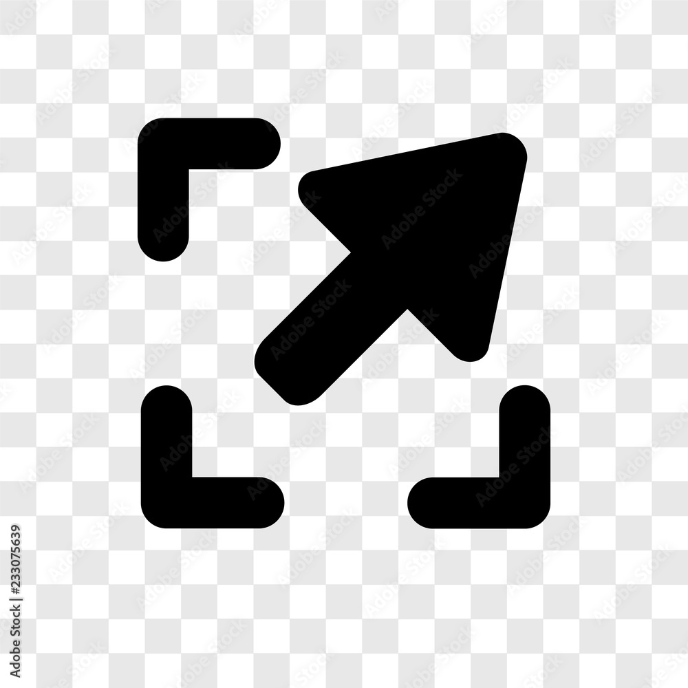 Poster diagonal arrow vector icon isolated on transparent background, diagonal arrow transparency logo desi
