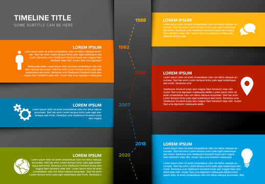 Multicolored Timeline Layout