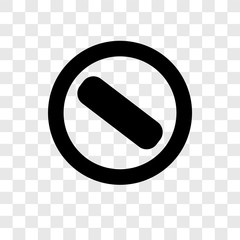 Cancel vector icon isolated on transparent background, Cancel transparency logo design