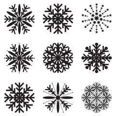 Obraz premium Set of snowflakes.