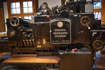Maschinen der alten Drucktechnik