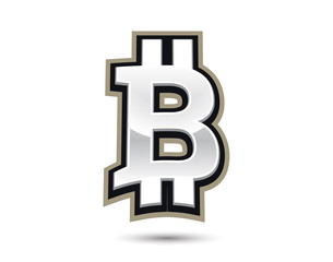 Obraz premium Crypto-currency icon logotype design. Vector illustration.