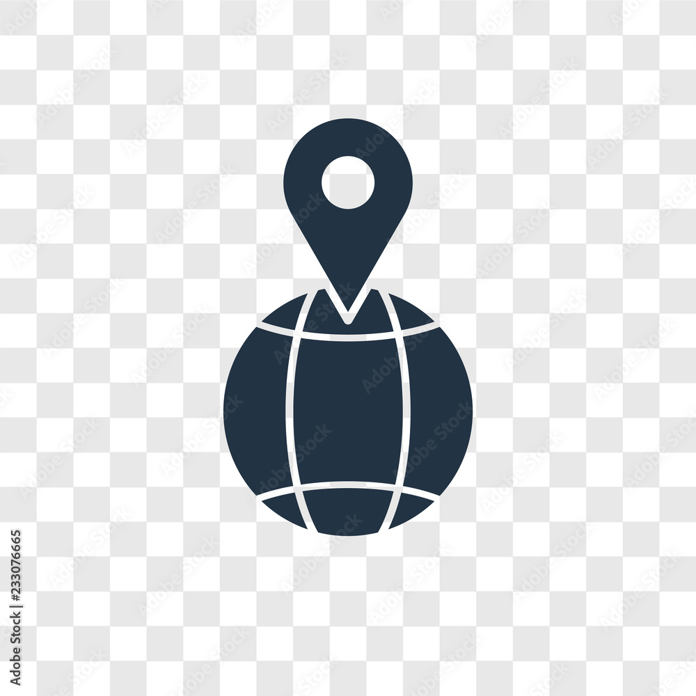 Poster address vector icon isolated on transparent background, address transparency logo design