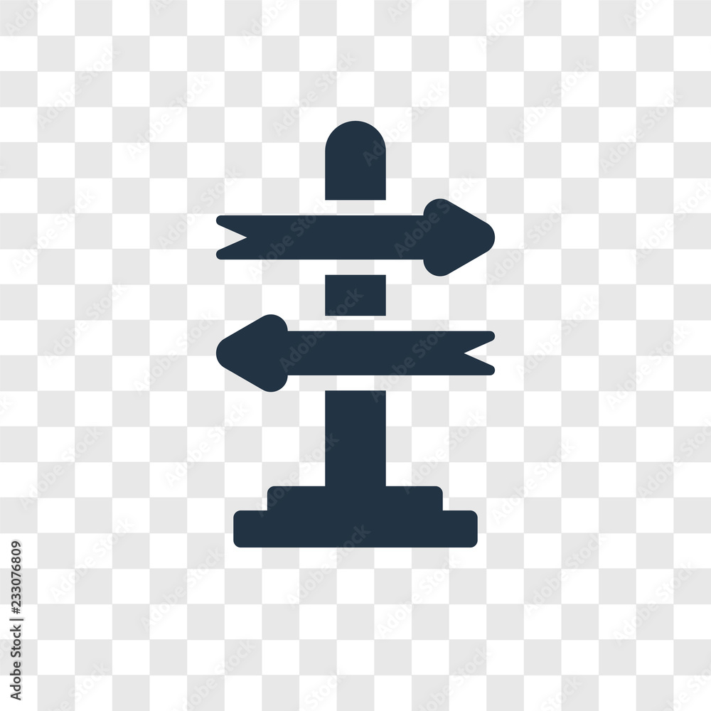 Poster decision making vector icon isolated on transparent background, decision making transparency logo de