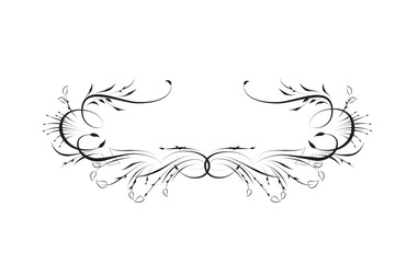 Calligraphy flourish frame for wedding invitation design. Vector illustration.
