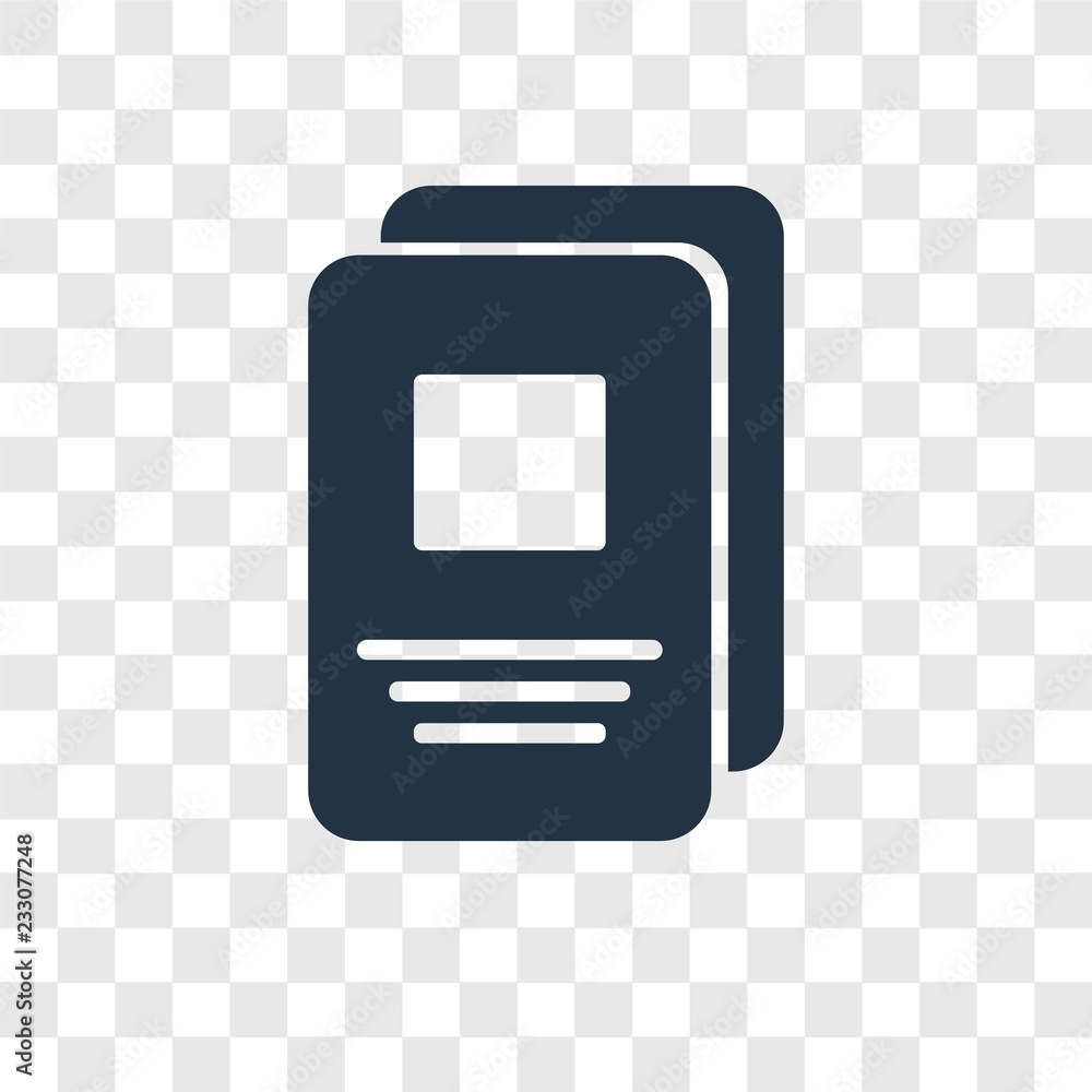 Poster document vector icon isolated on transparent background, document transparency logo design