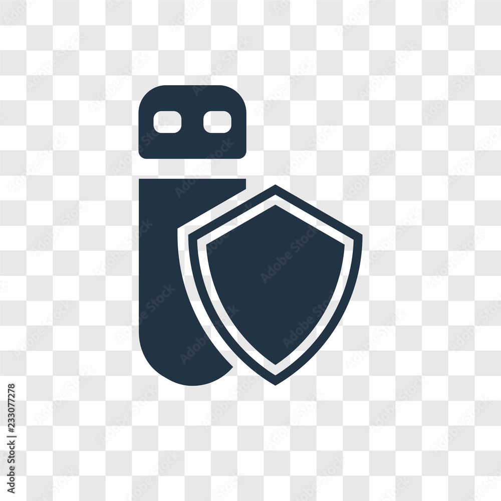 Poster data protection vector icon isolated on transparent background, data protection transparency logo de