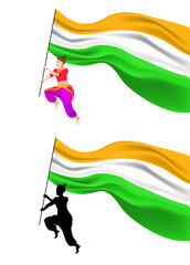 Poster for Independence day of India. Vector illustration.