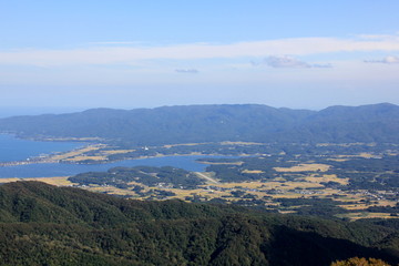 Fototapeta na wymiar 佐渡白雲台から見た遠景