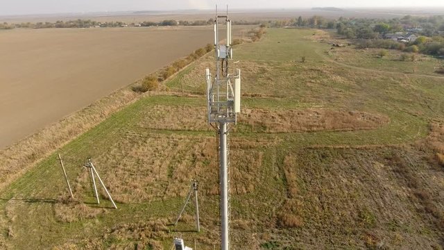 Cellular tower. Equipment for relaying cellular and mobile signal. Cellular tower.