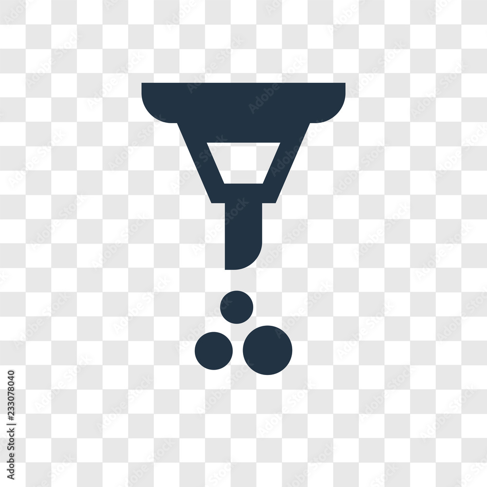 Poster filter vector icon isolated on transparent background, filter transparency logo design