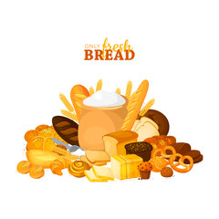 Bread banner for bakery and pastry shop template