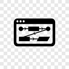 Algorithm vector icon isolated on transparent background, Algorithm transparency logo design