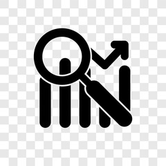 Data analysis vector icon isolated on transparent background, Data analysis transparency logo design