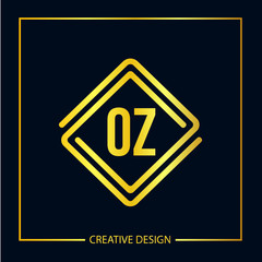 Initial Letter OZ Logo template design