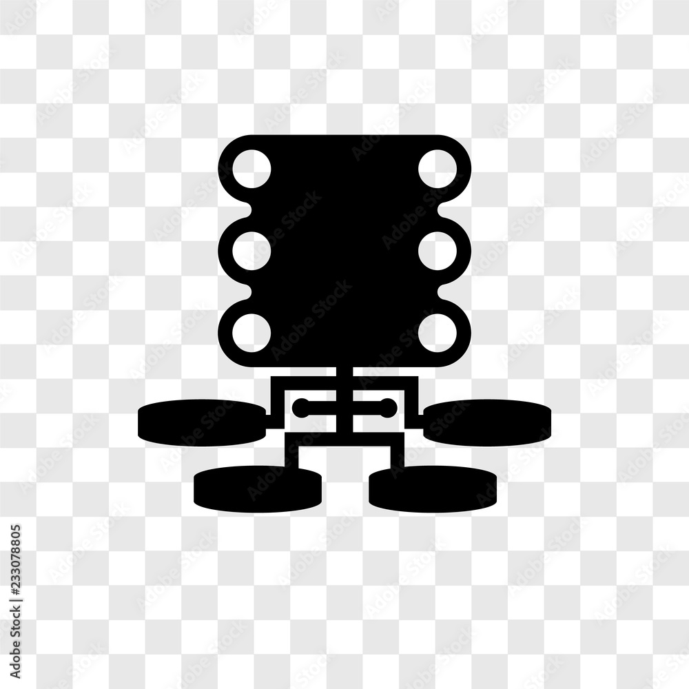 Poster servers vector icon isolated on transparent background, servers transparency logo design