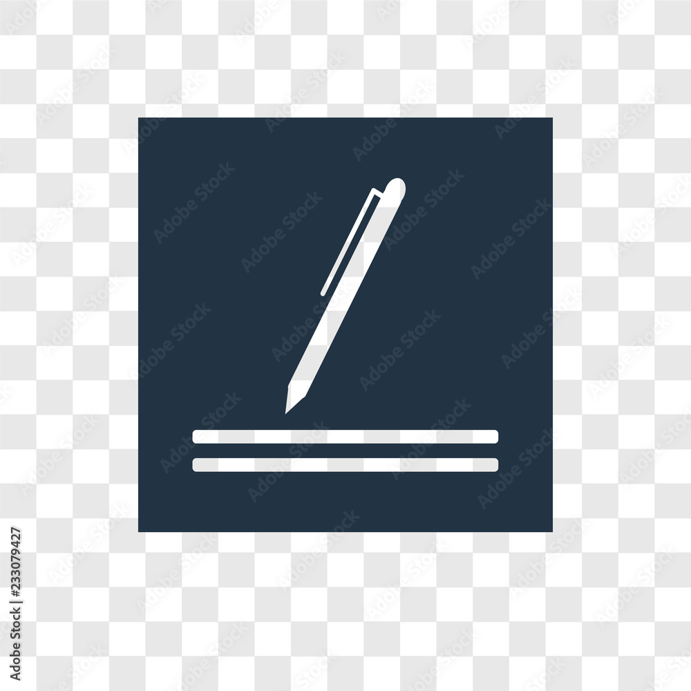 Poster edit vector icon isolated on transparent background, edit transparency logo design