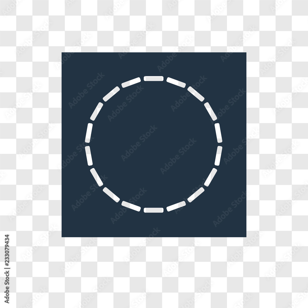 Poster circle vector icon isolated on transparent background, circle transparency logo design