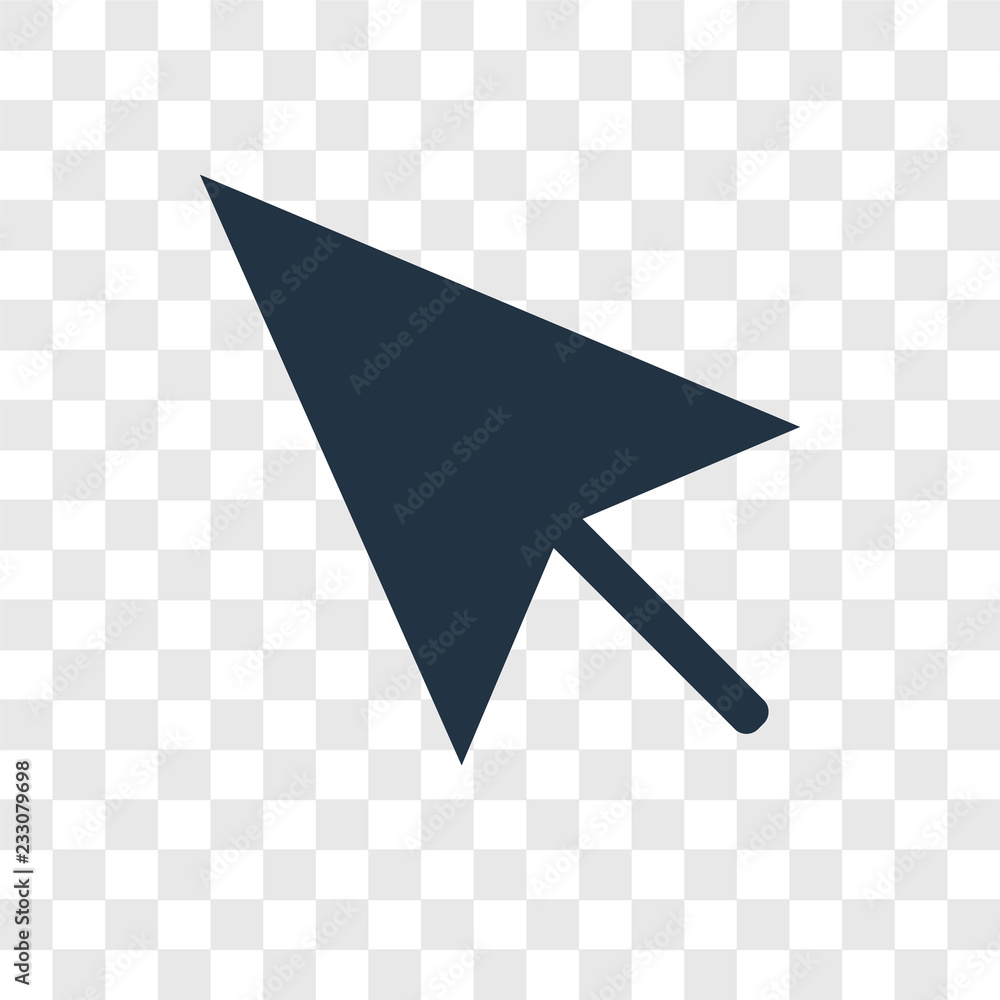 Poster cursor vector icon isolated on transparent background, cursor transparency logo design