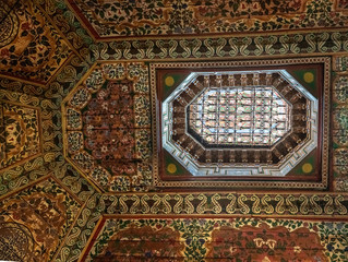 Fototapeta na wymiar Bahia Palace Ornate Ceiling