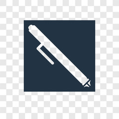 Pen vector icon isolated on transparent background, Pen transparency logo design