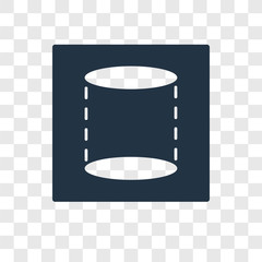 Cylinder vector icon isolated on transparent background, Cylinder transparency logo design