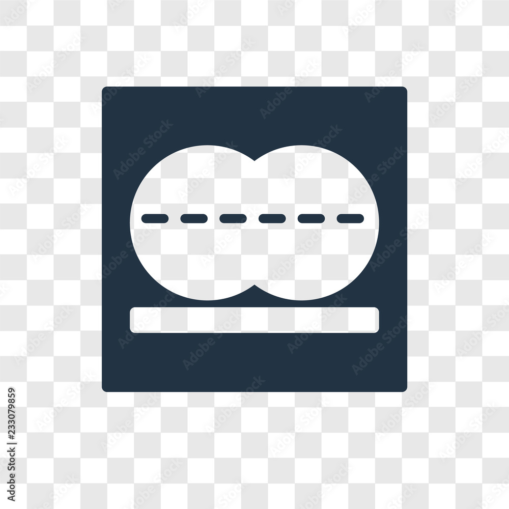 Poster flatten vector icon isolated on transparent background, flatten transparency logo design