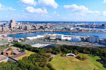 Fototapeta premium (千葉県ｰ湾岸風景)ポートタワーから見渡す東京湾の風景１０