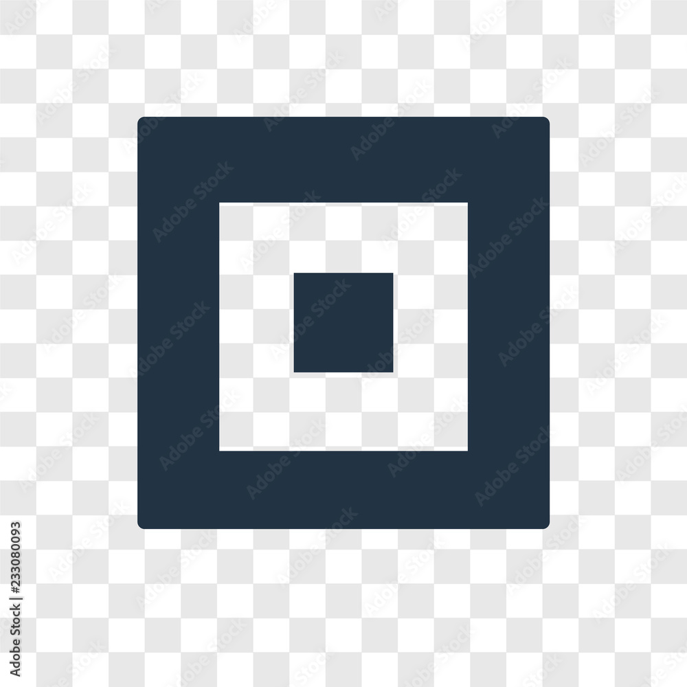 Poster square vector icon isolated on transparent background, square transparency logo design