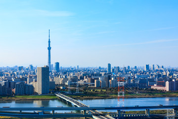 (東京都ｰ都市風景)タワー展望台から見る都市景観４