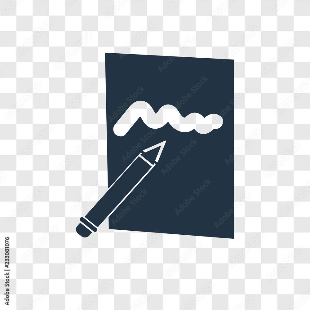 Poster edit vector icon isolated on transparent background, edit transparency logo design
