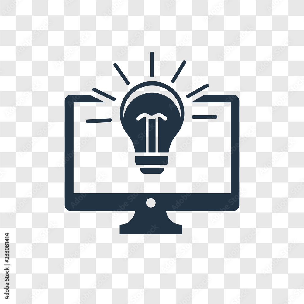 Poster idea vector icon isolated on transparent background, idea transparency logo design