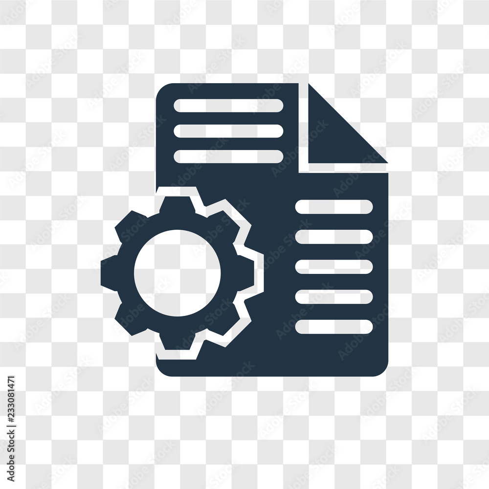 Poster contract vector icon isolated on transparent background, contract transparency logo design