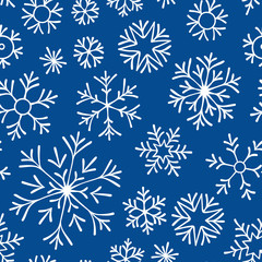 Naklejka na ściany i meble Christmas seamless doodle pattern