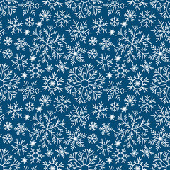 Christmas seamless doodle pattern