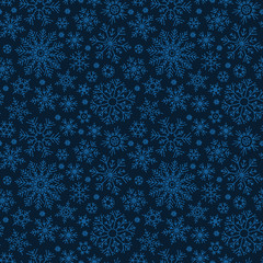 Fototapeta na wymiar Christmas seamless doodle pattern