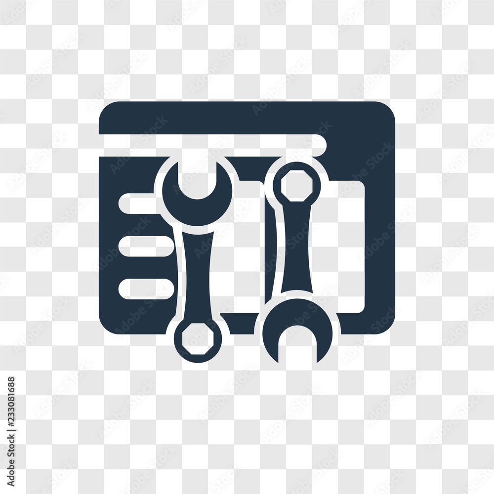 Aufkleber browser vector icon isolated on transparent background, browser transparency logo design