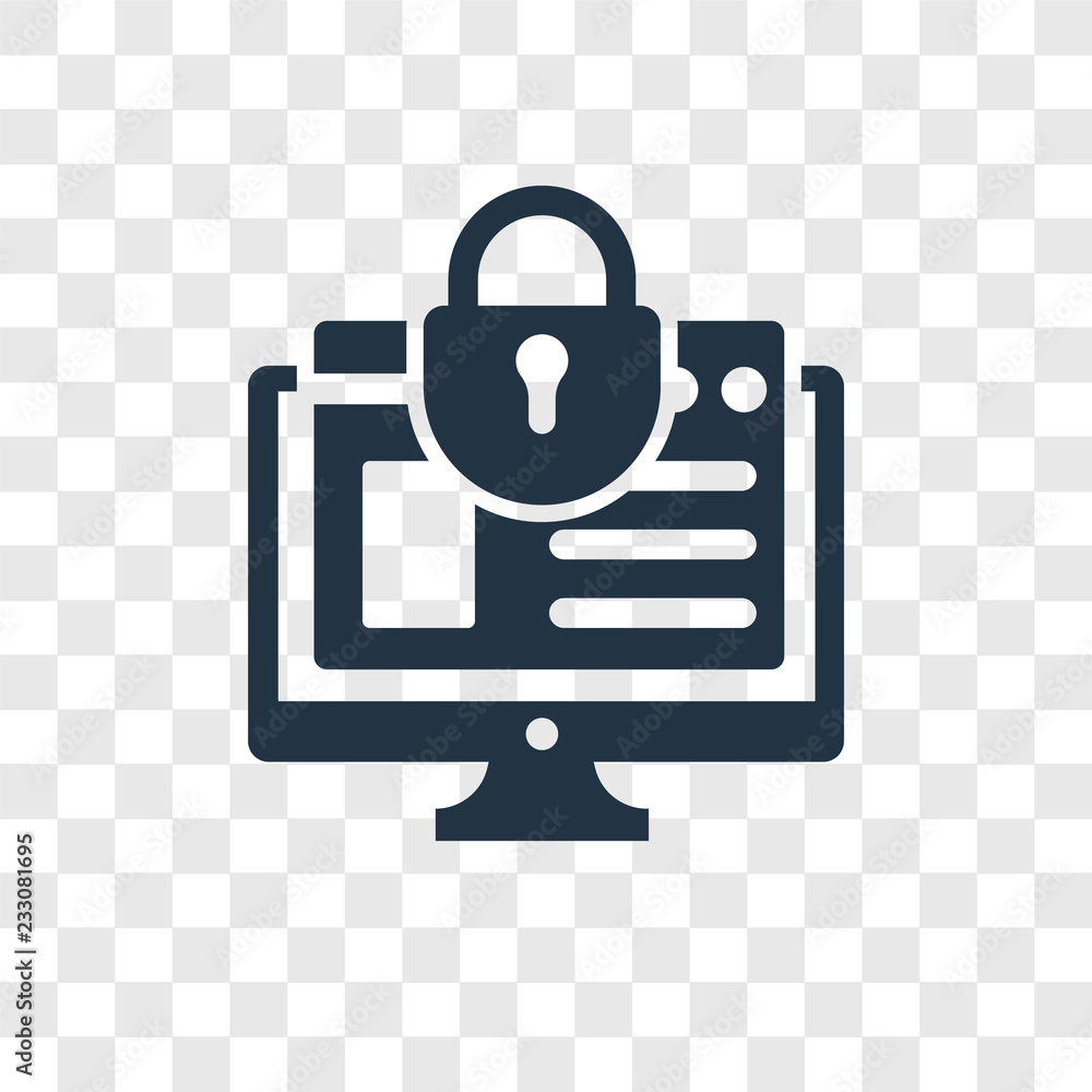Poster browser vector icon isolated on transparent background, browser transparency logo design