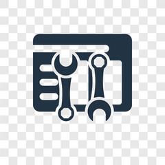 Browser vector icon isolated on transparent background, Browser transparency logo design