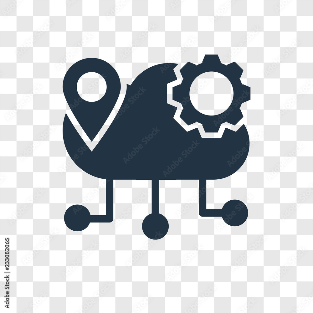 Poster cloud computing vector icon isolated on transparent background, cloud computing transparency logo de