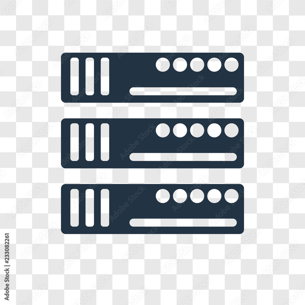 Aufkleber server vector icon isolated on transparent background, server transparency logo design